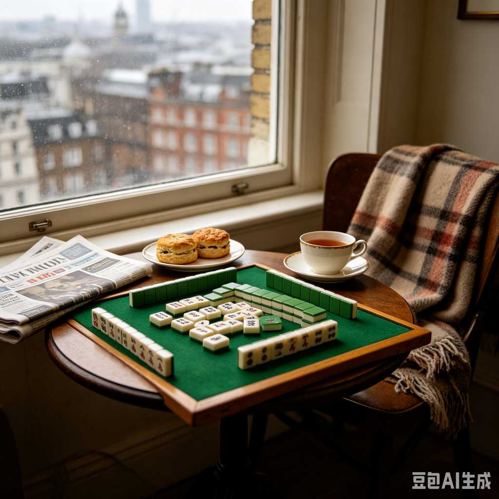 retro vintage mahjong set